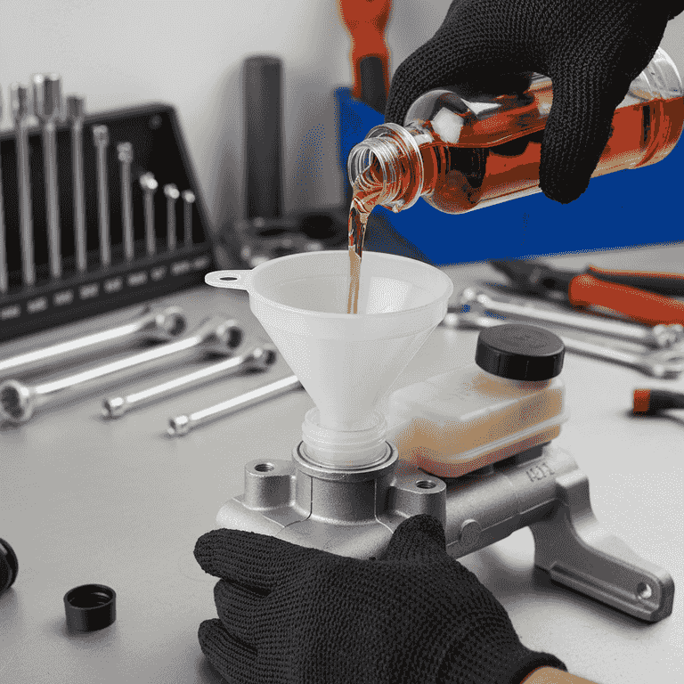 Check the master cylinder reservoir