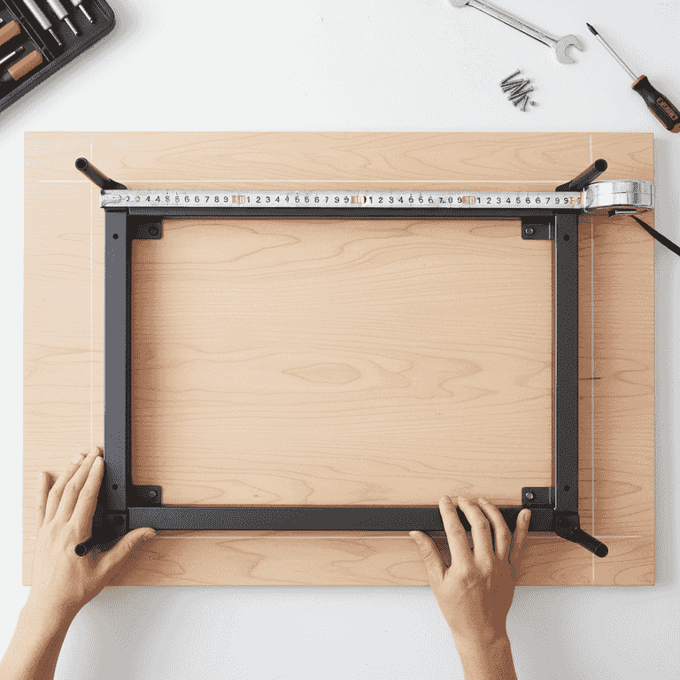 Position the frame on the desktop