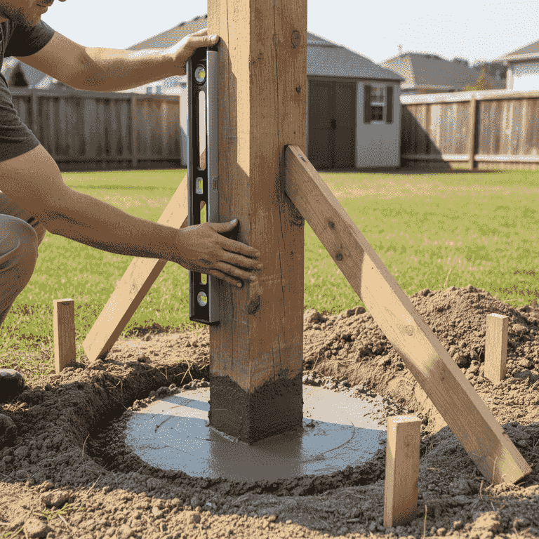 Dig and set the posts