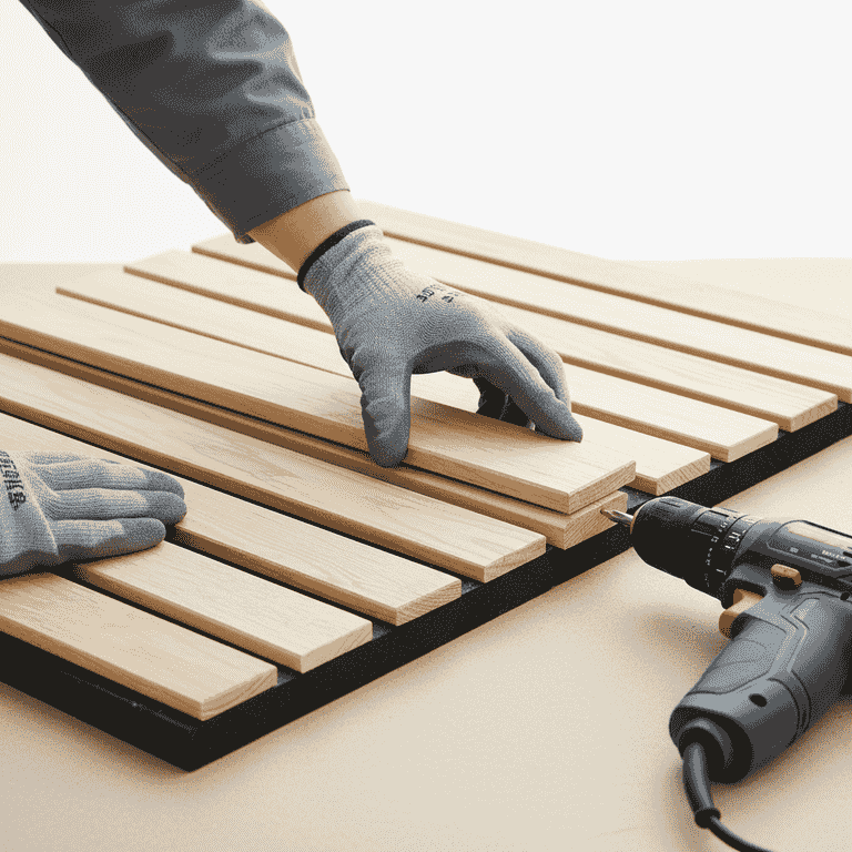 Install the top slats