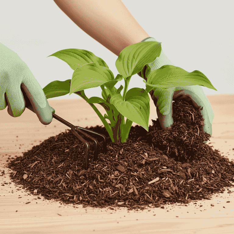 Apply mulch and finish