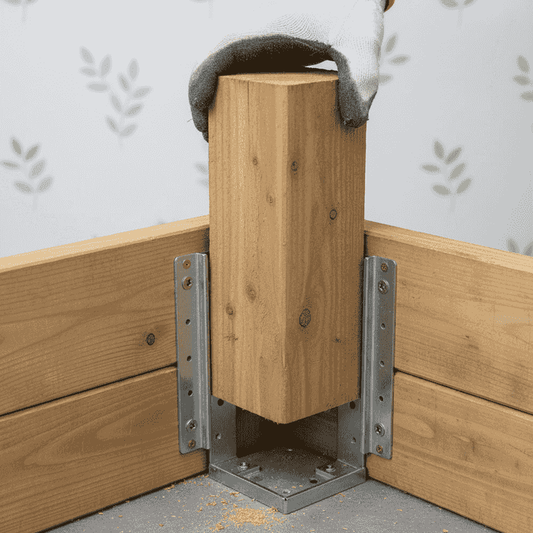 Install corner posts for stability