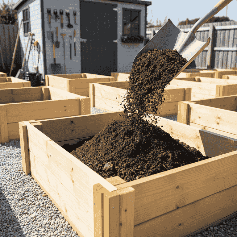Fill the bed with soil