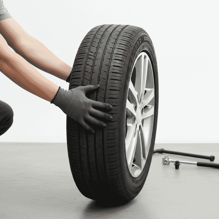 Remove the flat tire