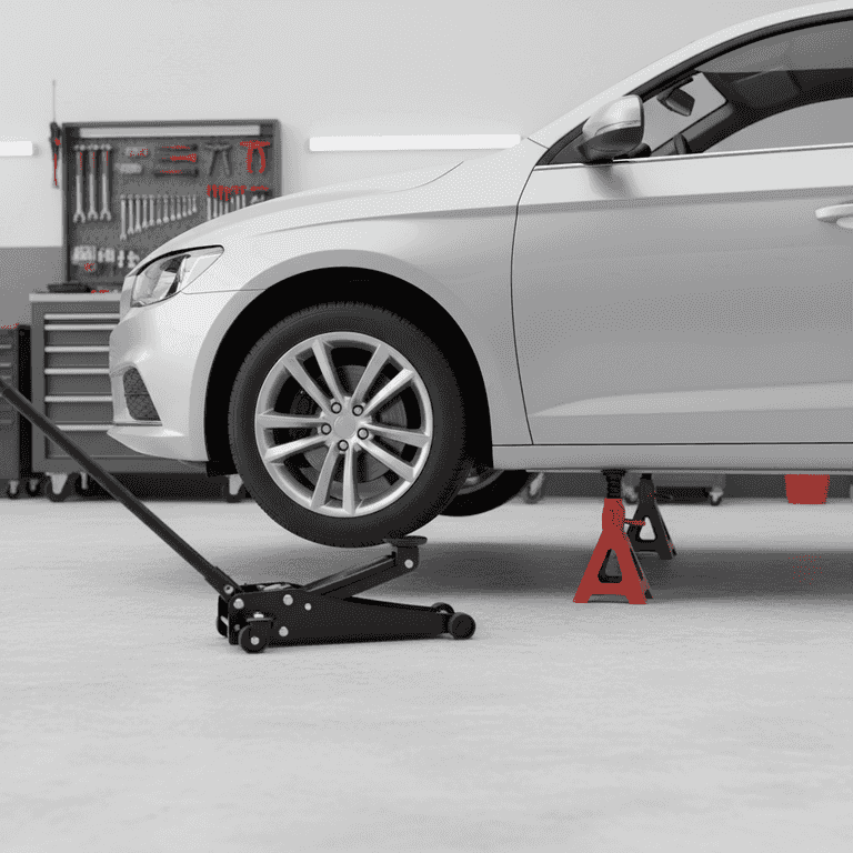 Lift and secure the vehicle