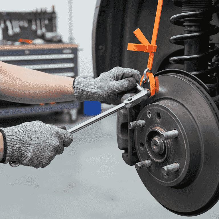 Remove the brake caliper