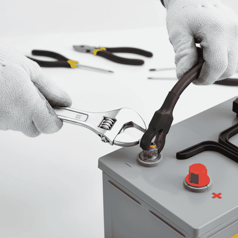 Cool the engine and prepare workspace