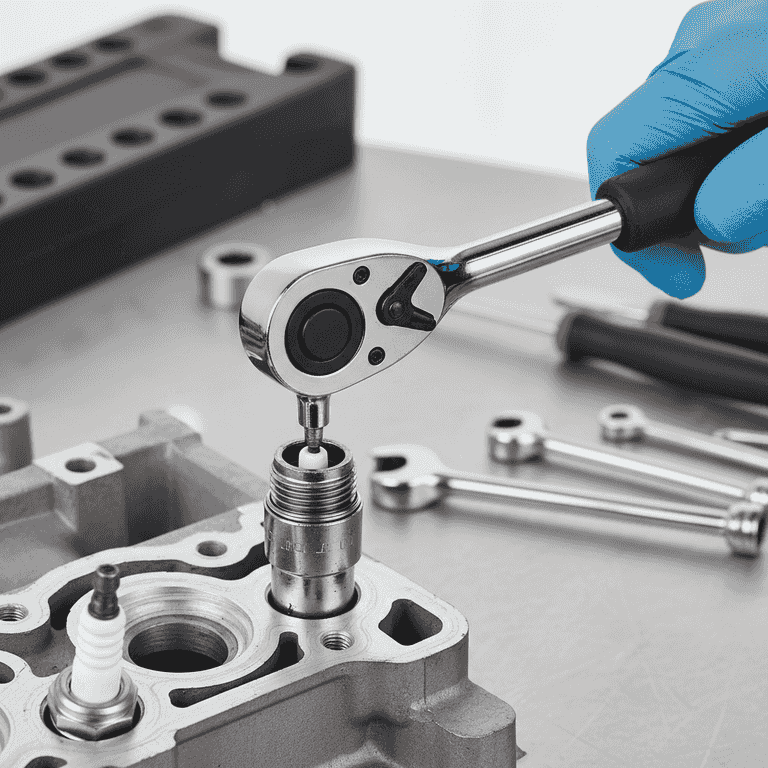 Extract the old spark plug