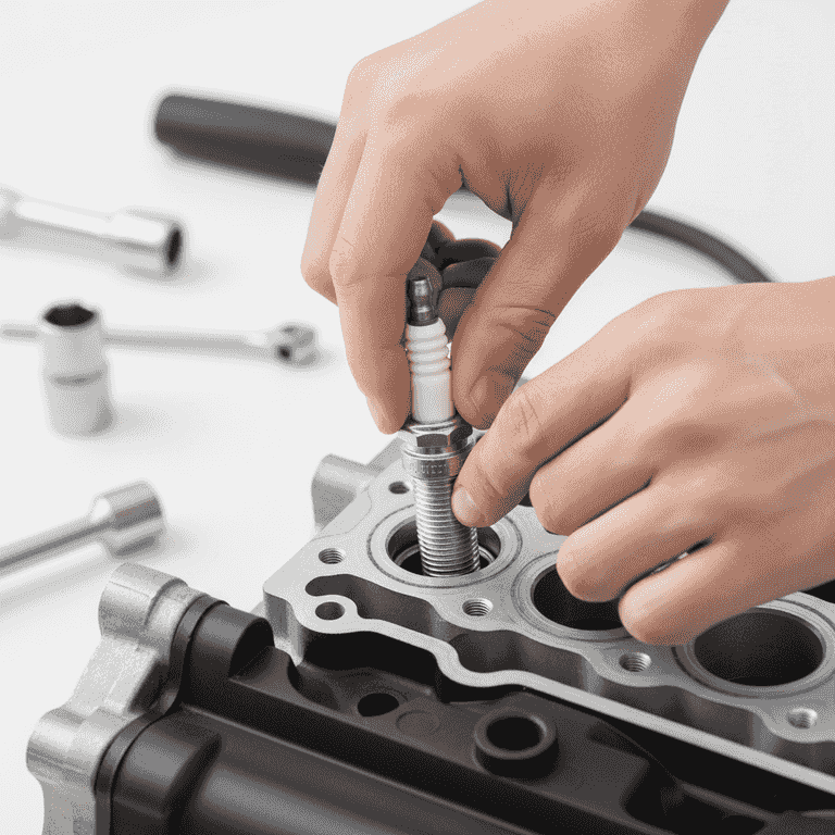 Install the new spark plug