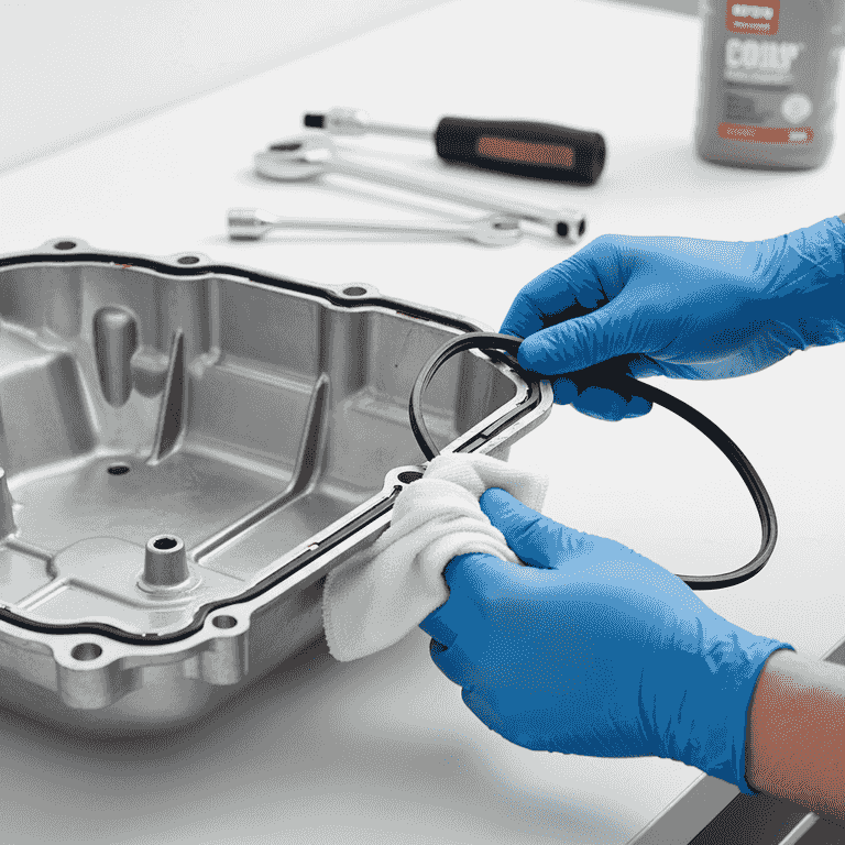 Clean the area and replace the plug/gasket