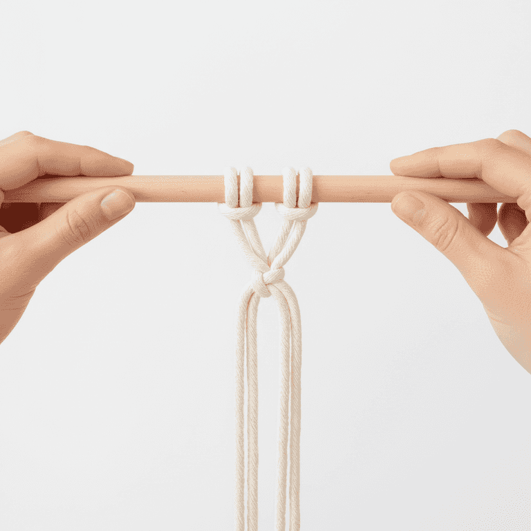 Attach cords using Lark's Head knots