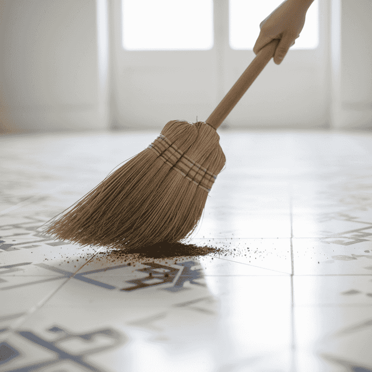 Clear and sweep the area