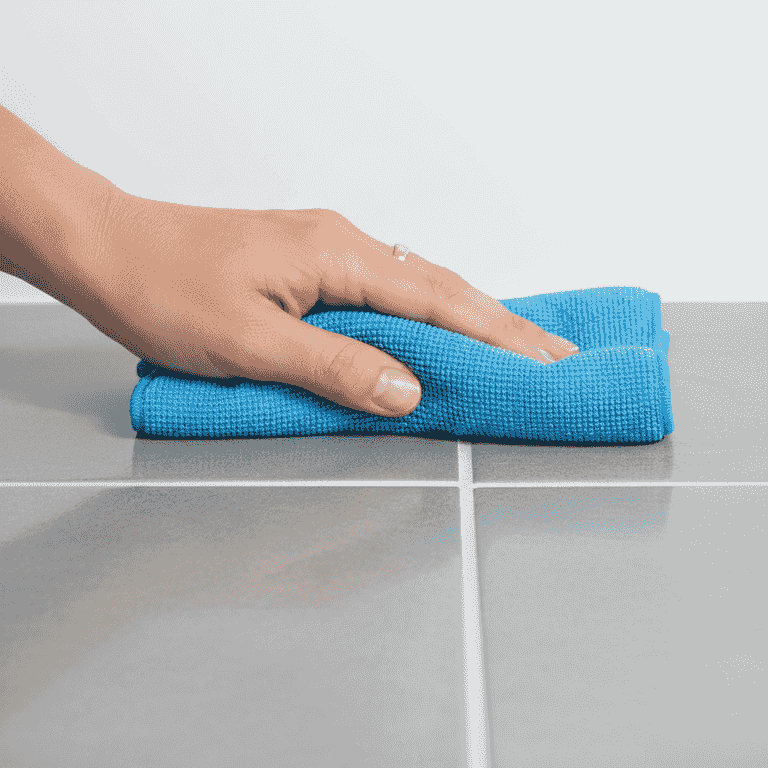 Wipe away residue and rinse