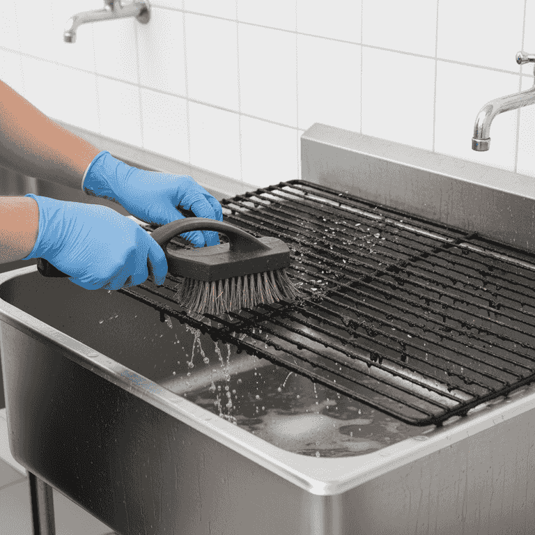 Scrub the grates