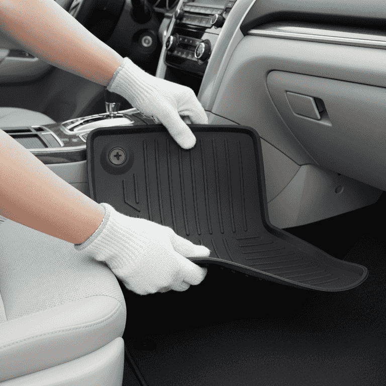 Remove loose trash and floor mats