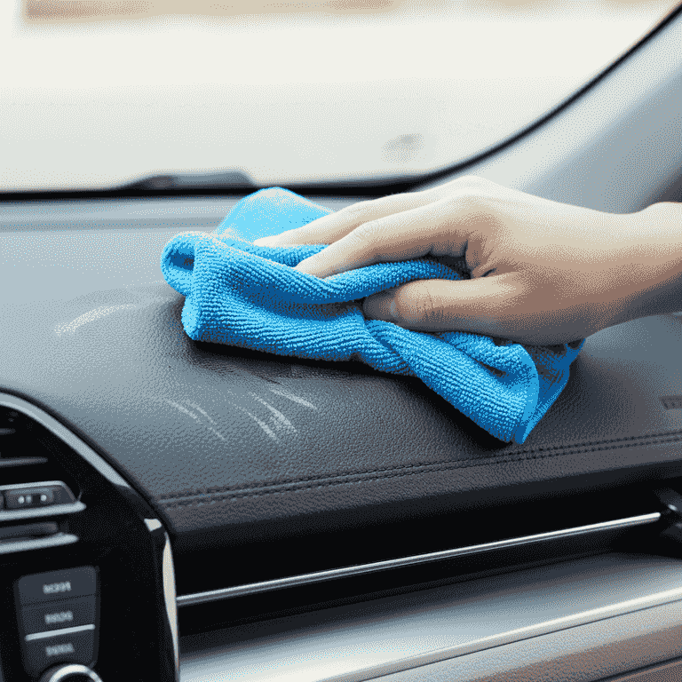 Clean dashboard and plastic surfaces
