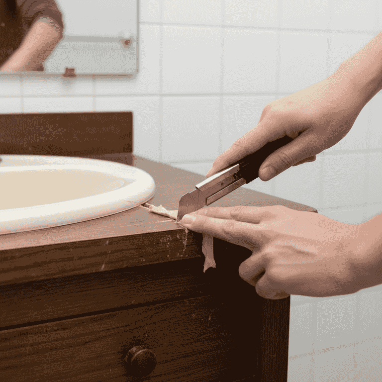 Remove the old vanity