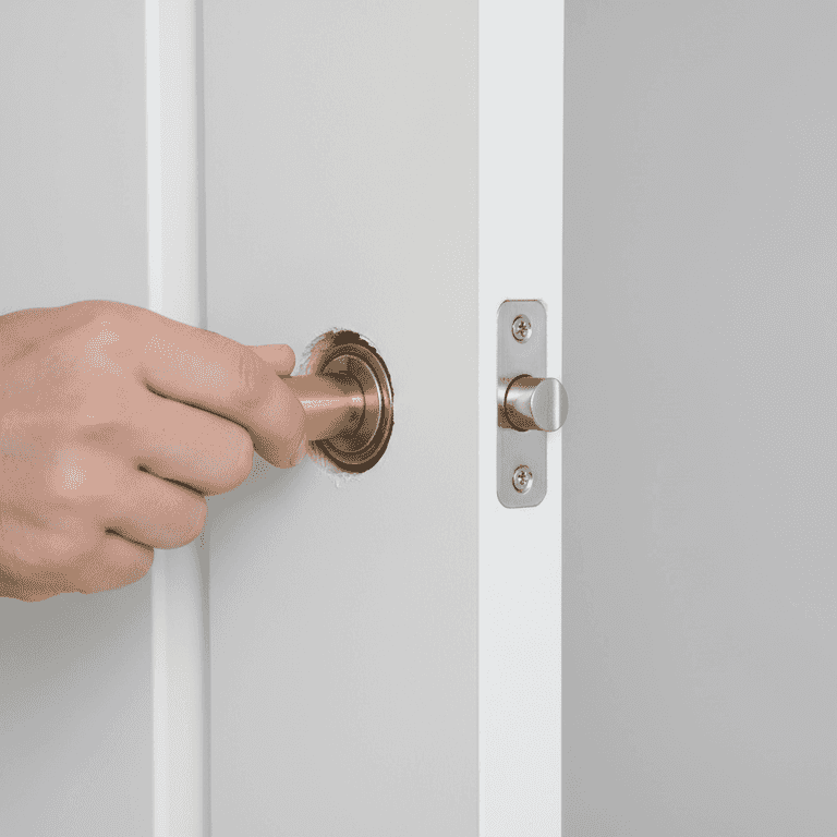 Mount the lock cylinder and interior plate