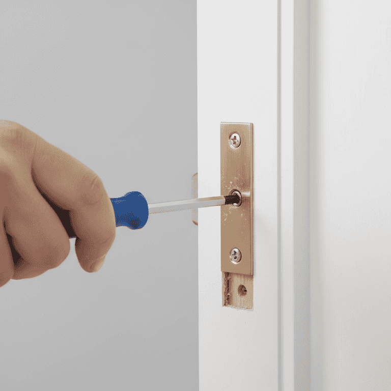 Install the strike plate