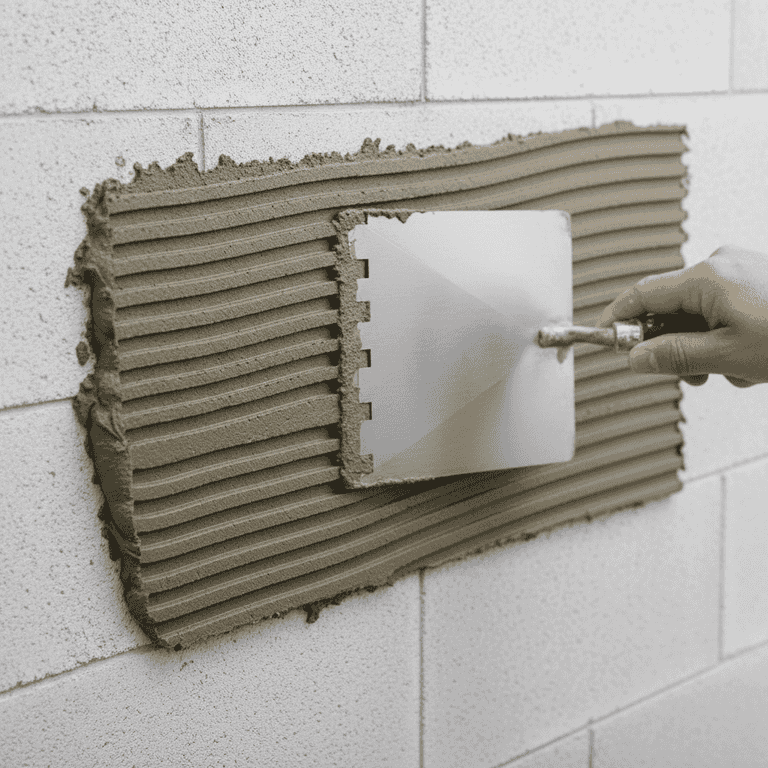 Apply the thin-set mortar