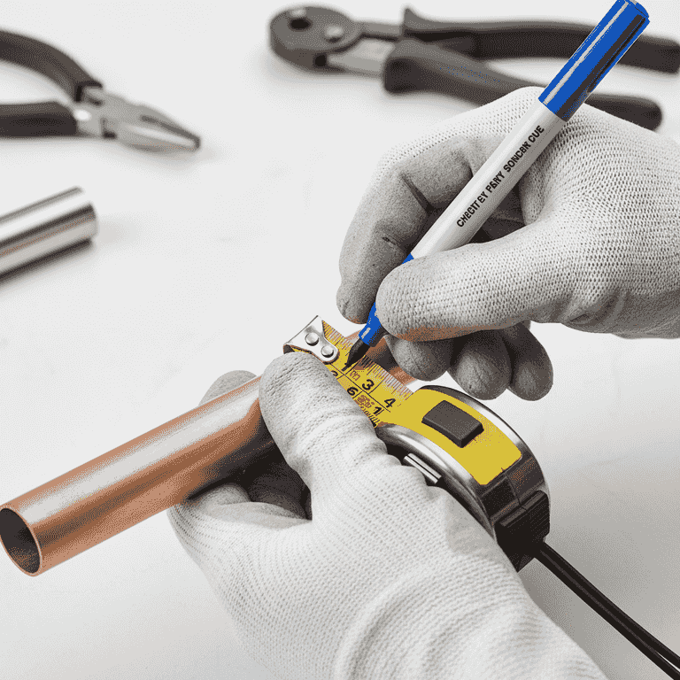 Measure and mark the pipe