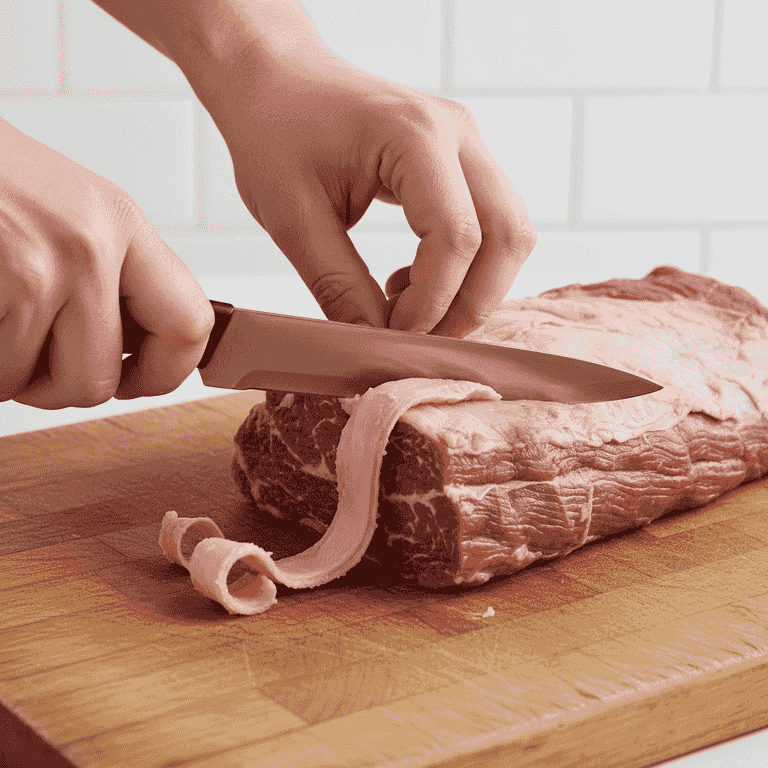 Select and trim the meat