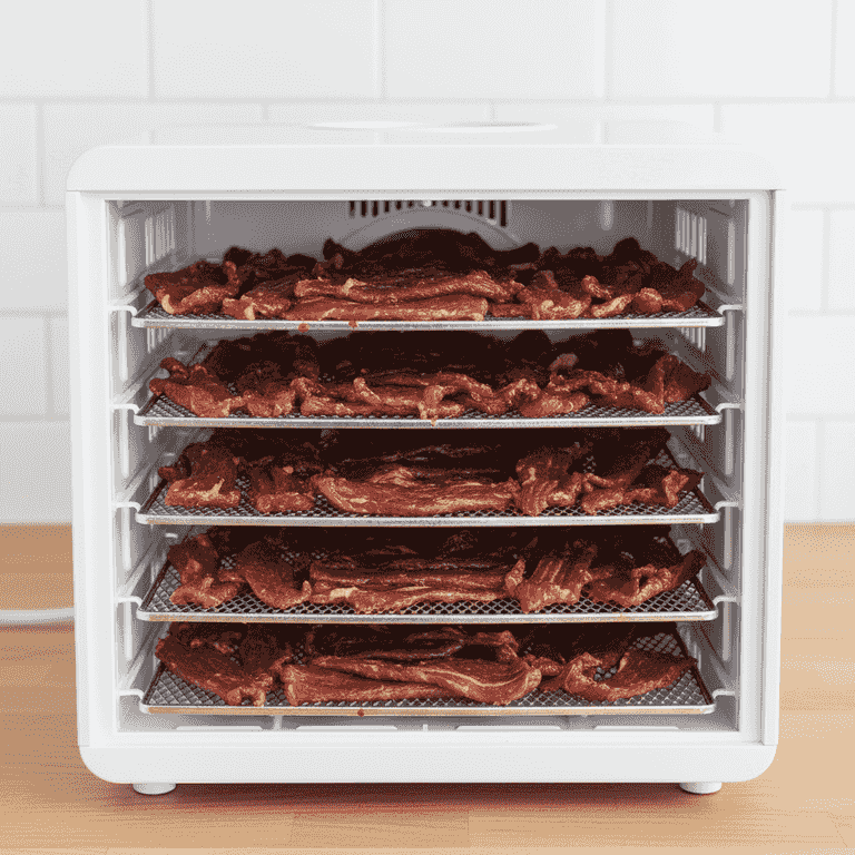Dehydrate the jerky