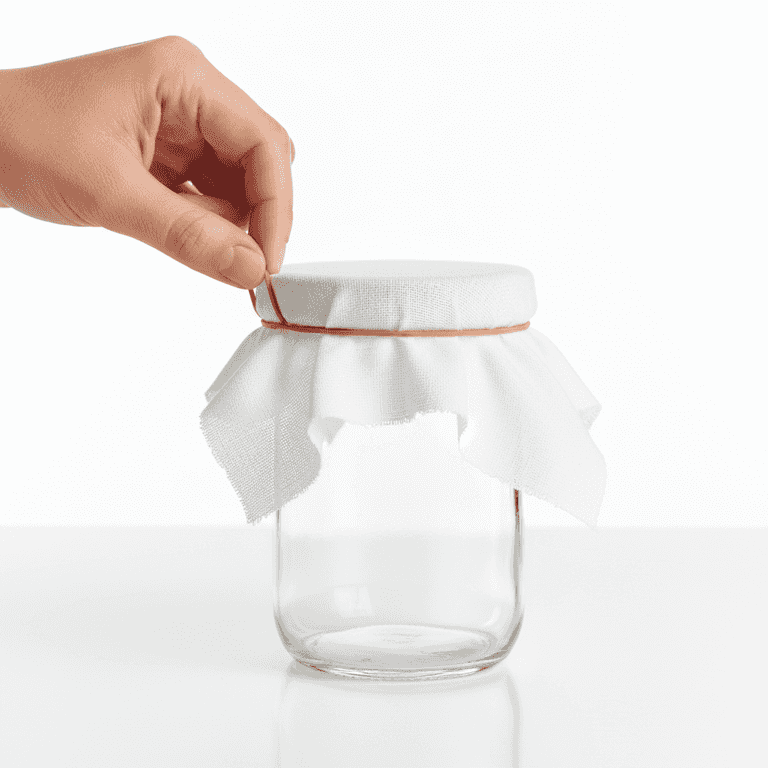 Cover and secure the jar