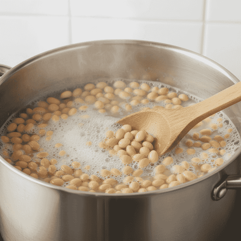 Boil the soybeans