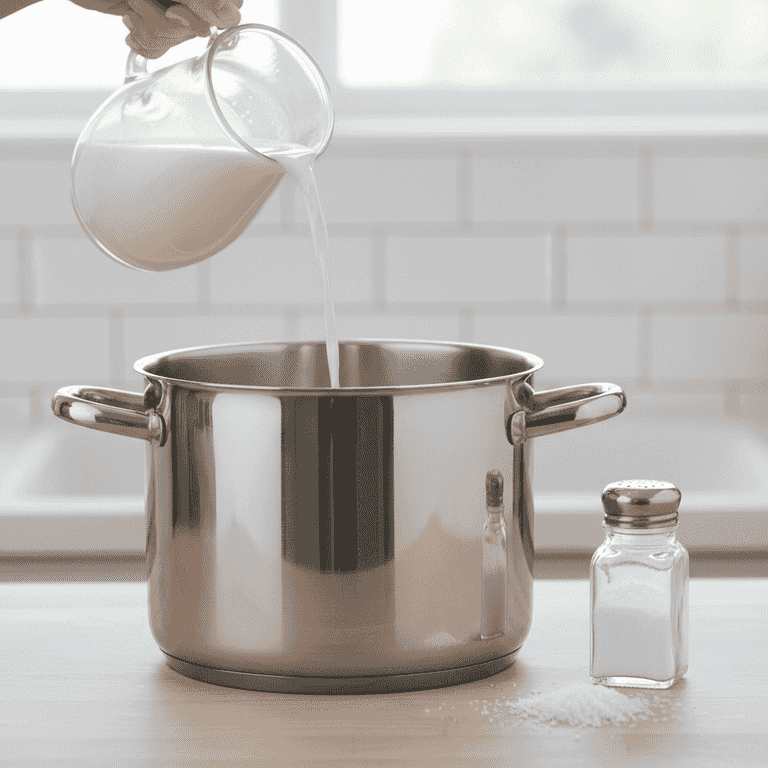 Combine milk and salt