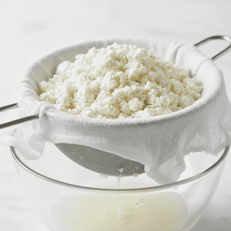 Drain to desired consistency