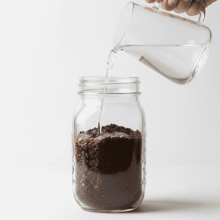 Combine grounds and water