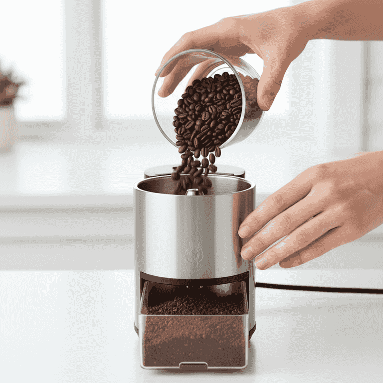 Coarsely grind the coffee beans