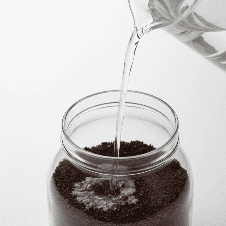 Combine coffee and water