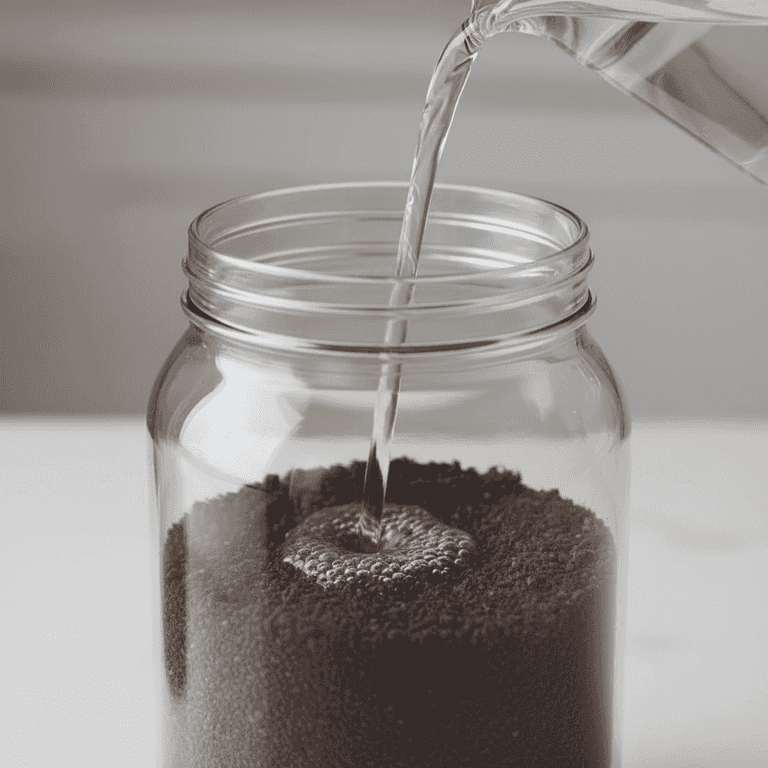 Combine coffee and water