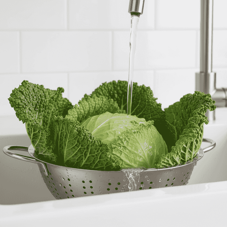 Rinse the cabbage