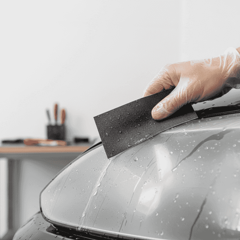 Sand the lens with 600-grit