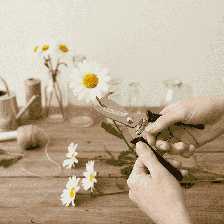 Select and prepare flowers