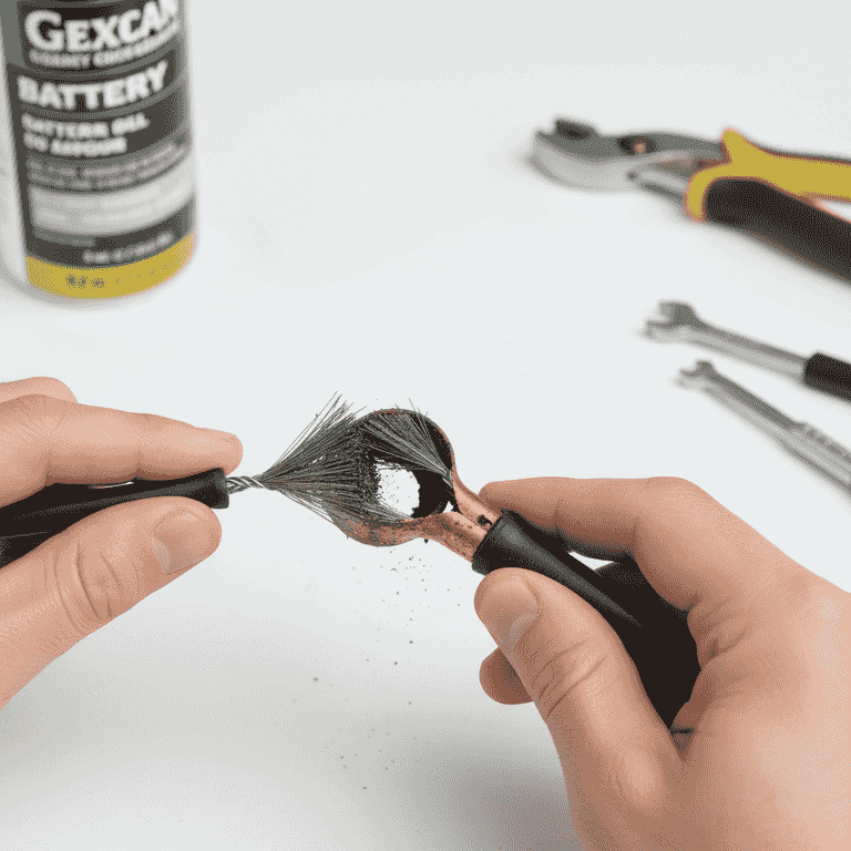 Clean the terminal cables