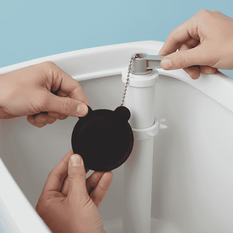 Install the new flapper