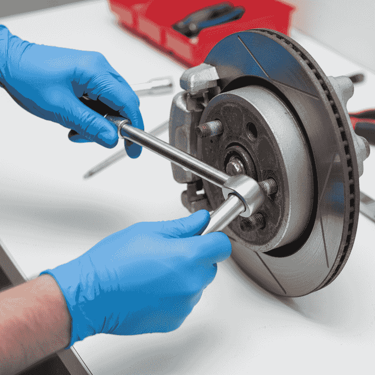 Remove the wheel and caliper