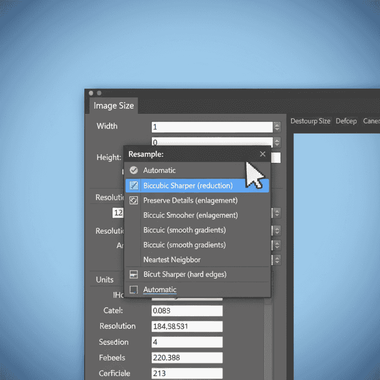 Select Resampling method