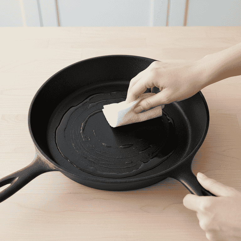 Apply a thin layer of oil