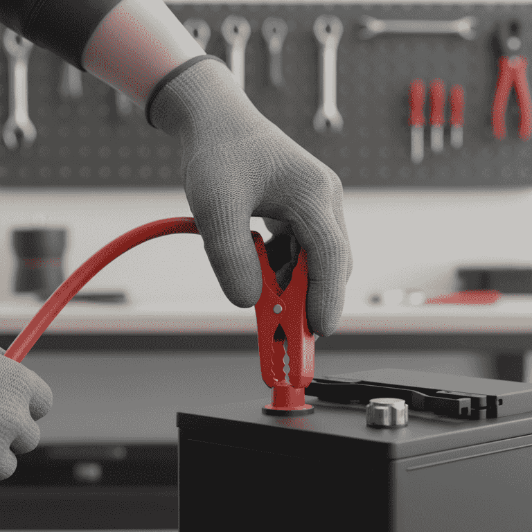 Connect the positive cable