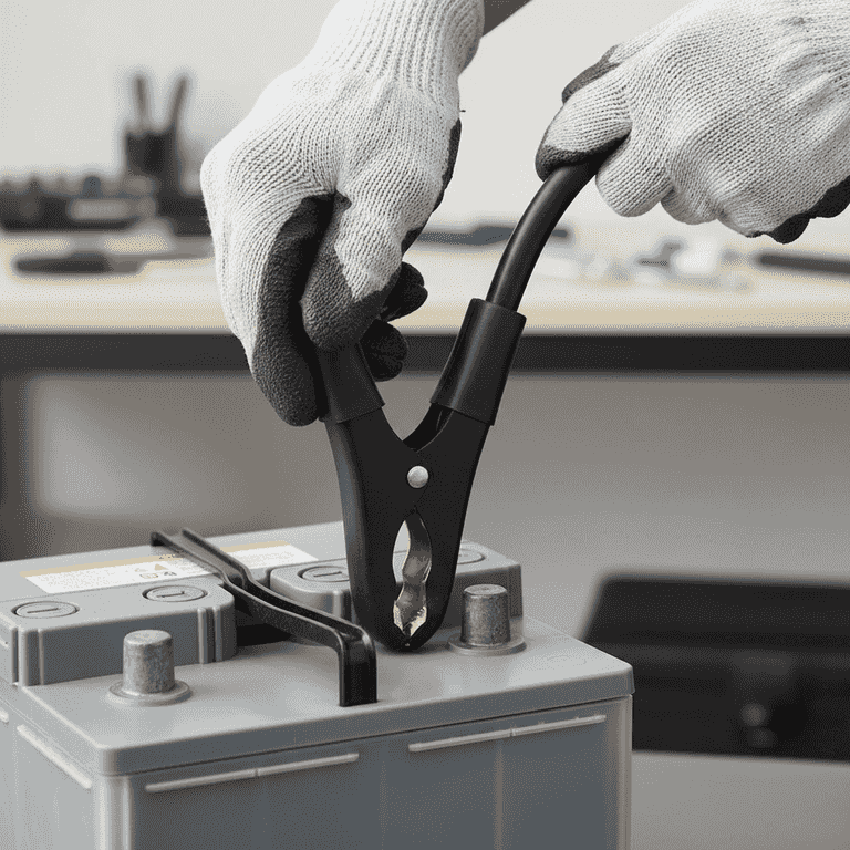 Connect the negative cable