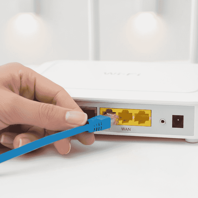 Connect the modem to the router