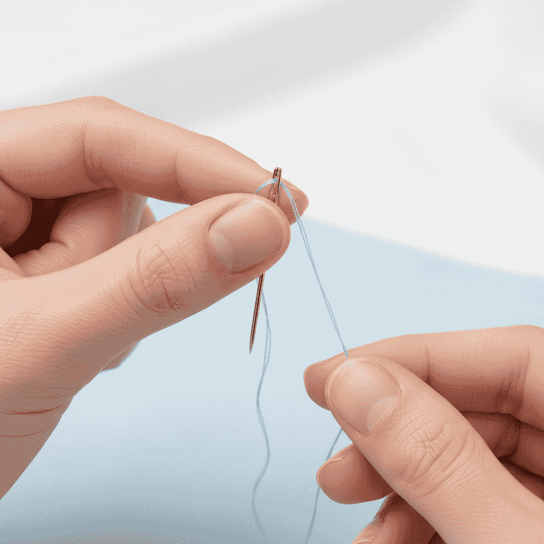 Prepare the needle and thread