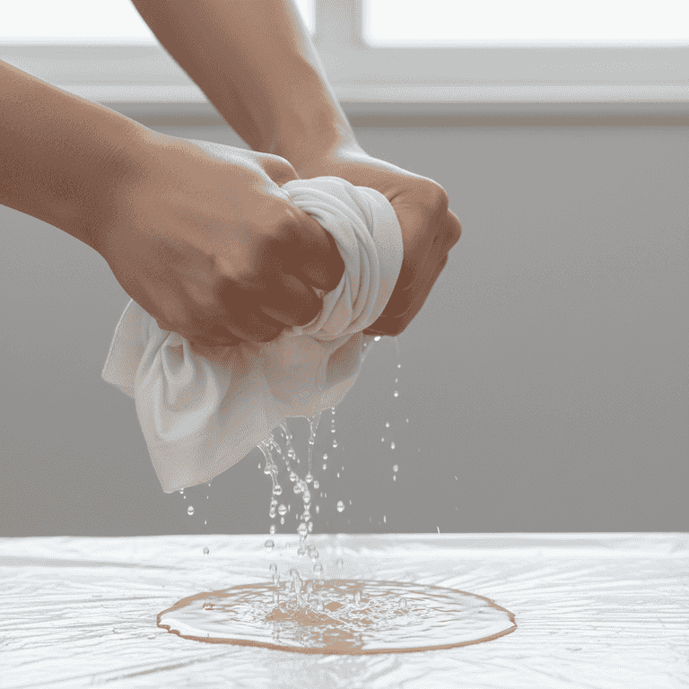 Prepare the workspace and shirt