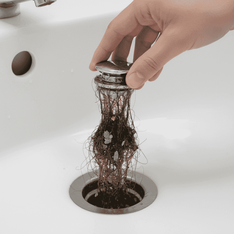 Clear the drain stopper